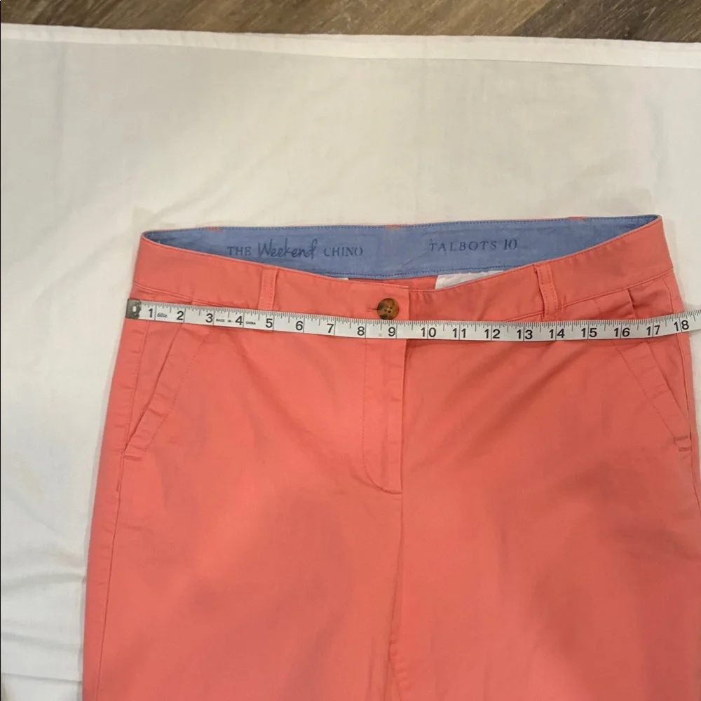 Talbots Coral-Orange Chino Trousers - Picture 4 of 9